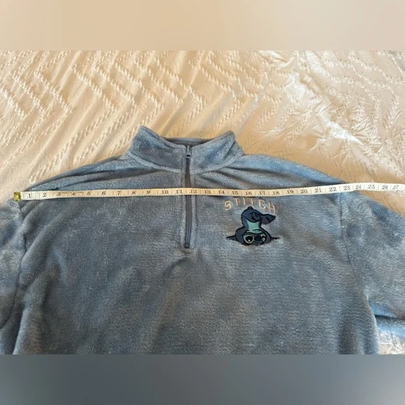 Disney Stitch Light Blue Fleece Jacket - Picture 7 of 7